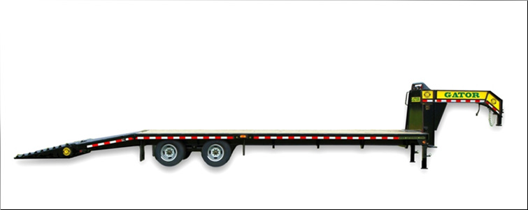 Gooseneck Flat Bed Equipment Trailer | 20 Foot + 5 Foot Flat Bed Gooseneck Equipment Trailer For Sale   Shelby County, Tennessee